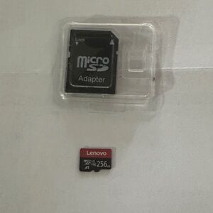 Lenovo Red and Black MicroSD Card with Adapter